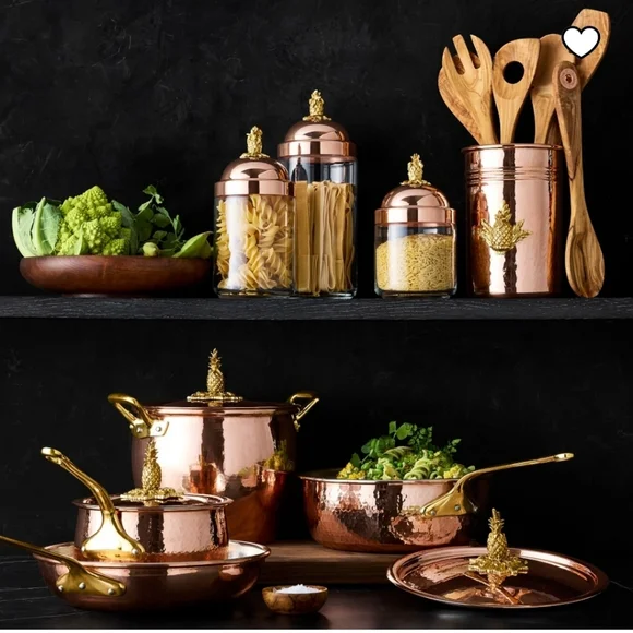 Ruffoni Historia Hammered Copper Stockpot with Pineapple Knob, 7 1/2-Qt - Picture 3 of 16